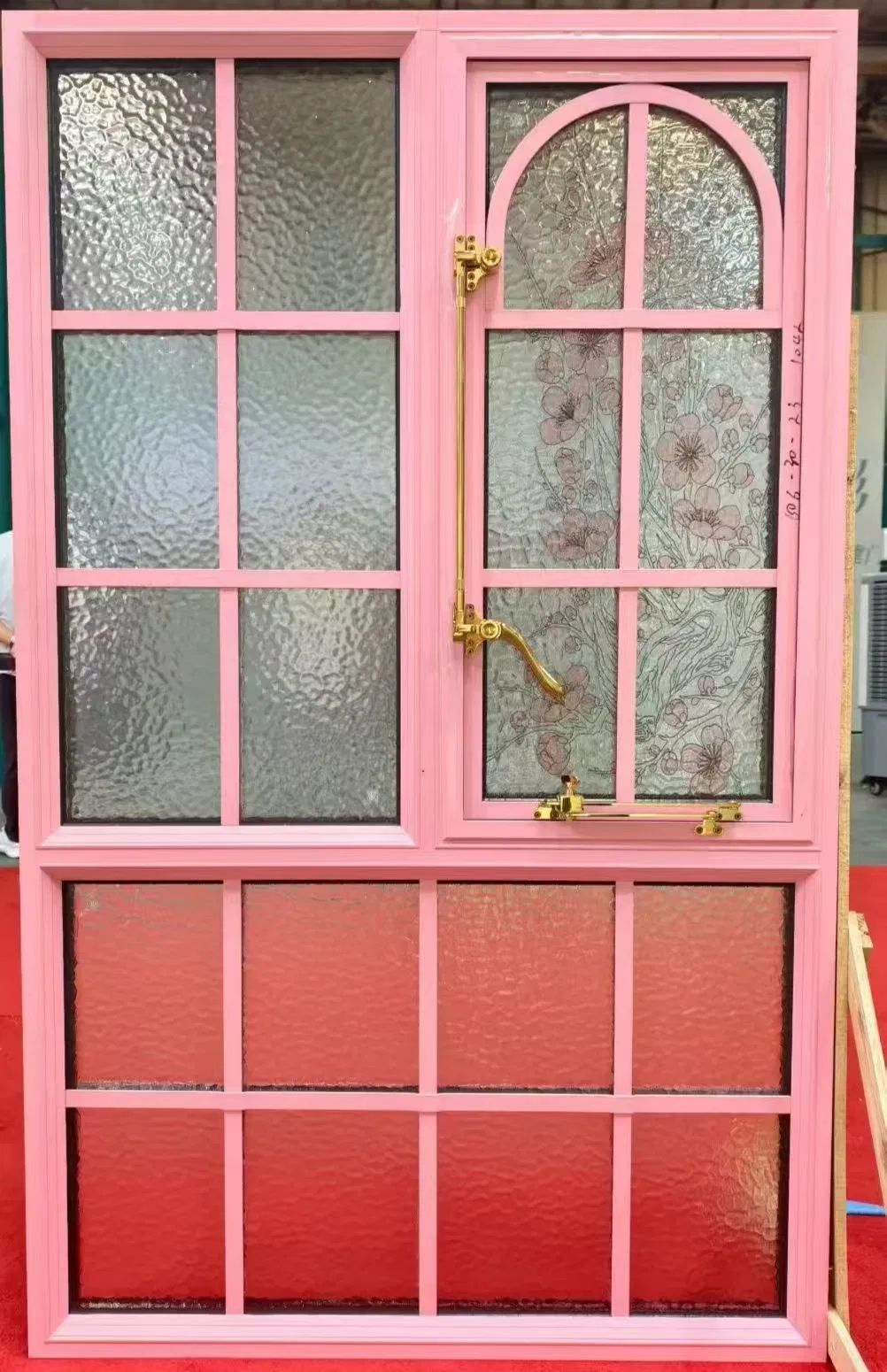 Vintage French Style Aluminum Alloy Window Casement with Vertical Opening