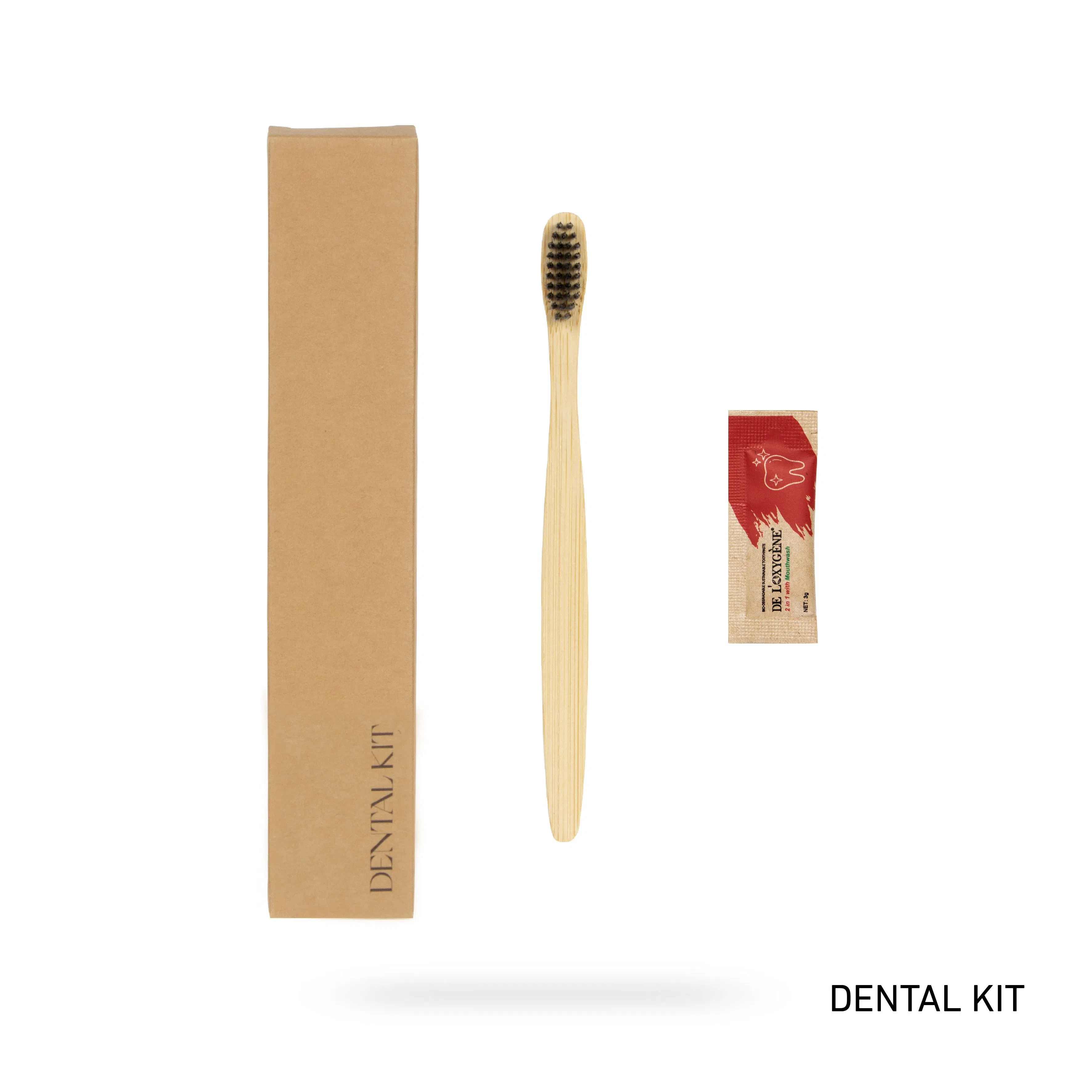Custom Luxury Hotel Amenities Travel Disposable Toothbrush Toothpaste Set Dental Kit Hotel Supply