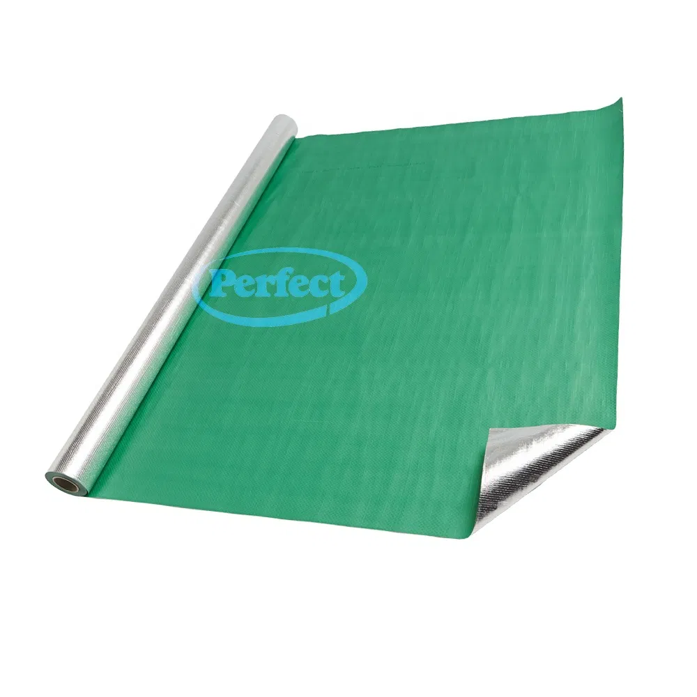 Blue Metallic Foil Wrapping Metal Roof Foil Sarking Woven Fabric