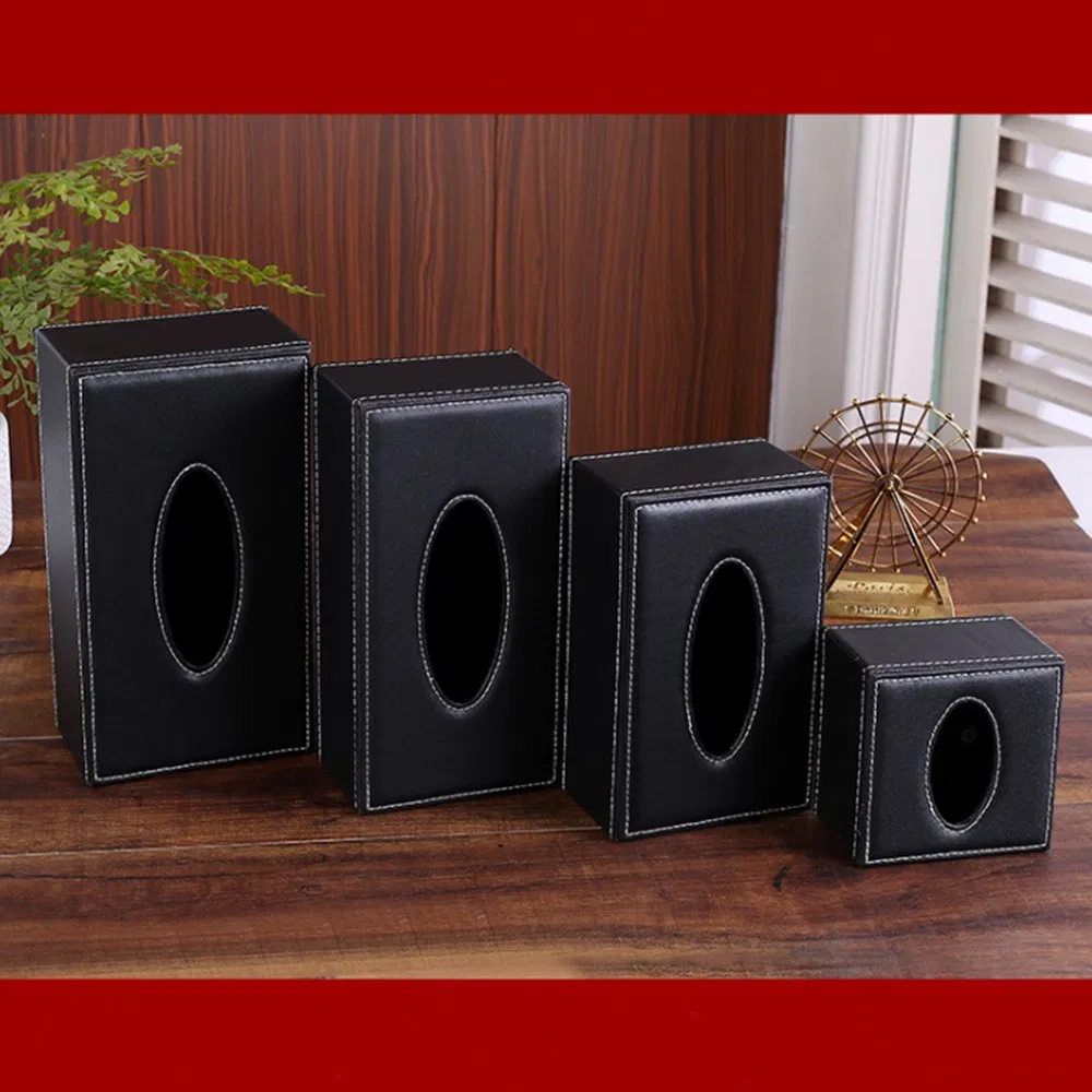 Restaurant Leather Room Luxury Decorative Hotel Tissue Box