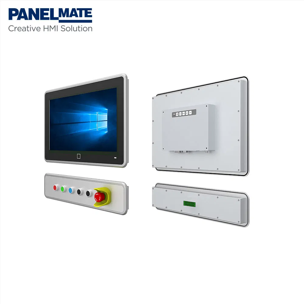 15.6" Industrial Embedded Stainless Steel Control Panel IP65 Waterproof Dustproof Capacitive Touch Screen LCD Display FHD High Resolution Touchscreen Monitor