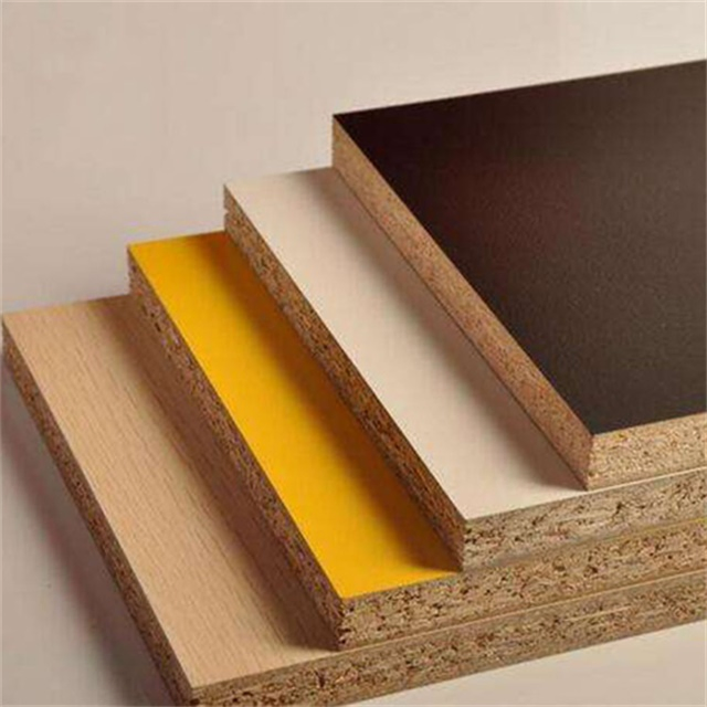 Wood Grain Furniture Board E0 Emission Laminated HPL Melamine Film Faced Plywood / Chipboard / MDF for Kitchen Cabinet Decoration