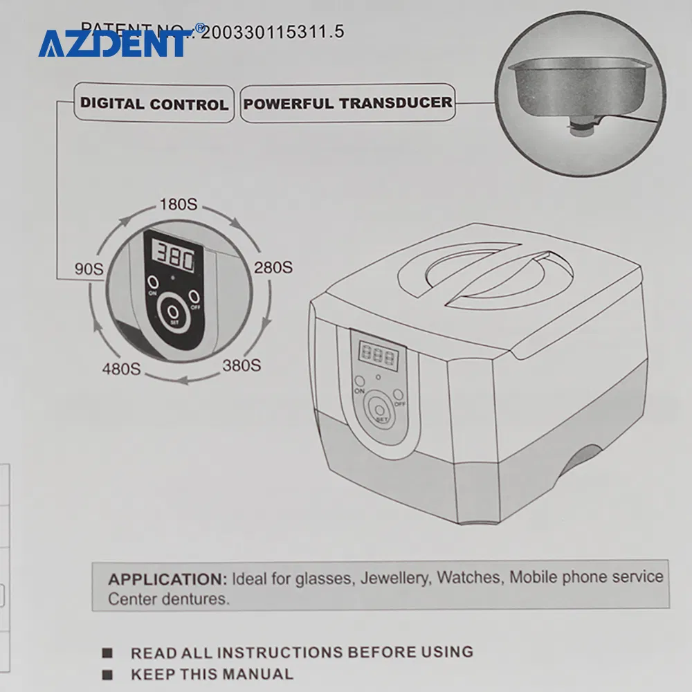 Hot Selling Portable 42, 000Hz 1.4L Capacity Electric Ultrasonic Cleaner