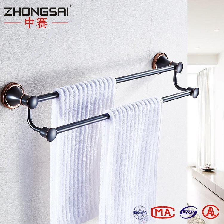 Bathroom Towel Rail Rose Gold Antique Black Dual Bath Towel Rack