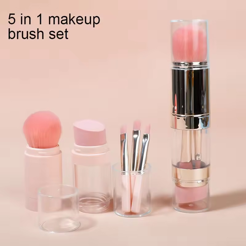 Wholesale 5 in 1 Rose Gold Platingtravelportable Make up Holder Makeup Brush Set