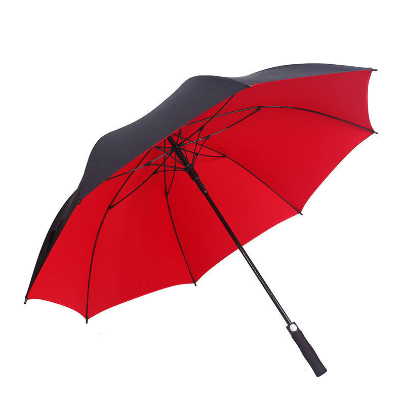 Двухслойный зонт-трость для гольфа, черный