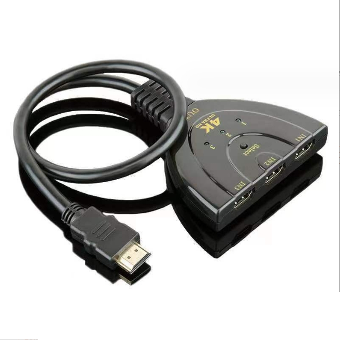 HDMI® 3 in 1 out Switch Box Adapter W/ Cable 4K 60Hz