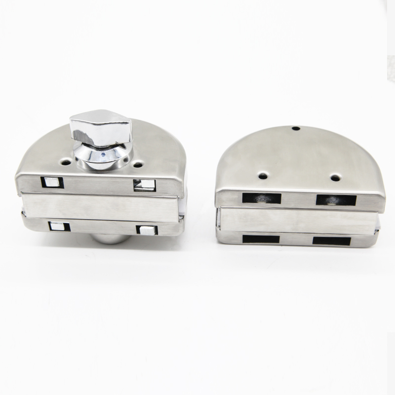 Tempered Glass Door Fitting Door Lock Round Center Lock Patch