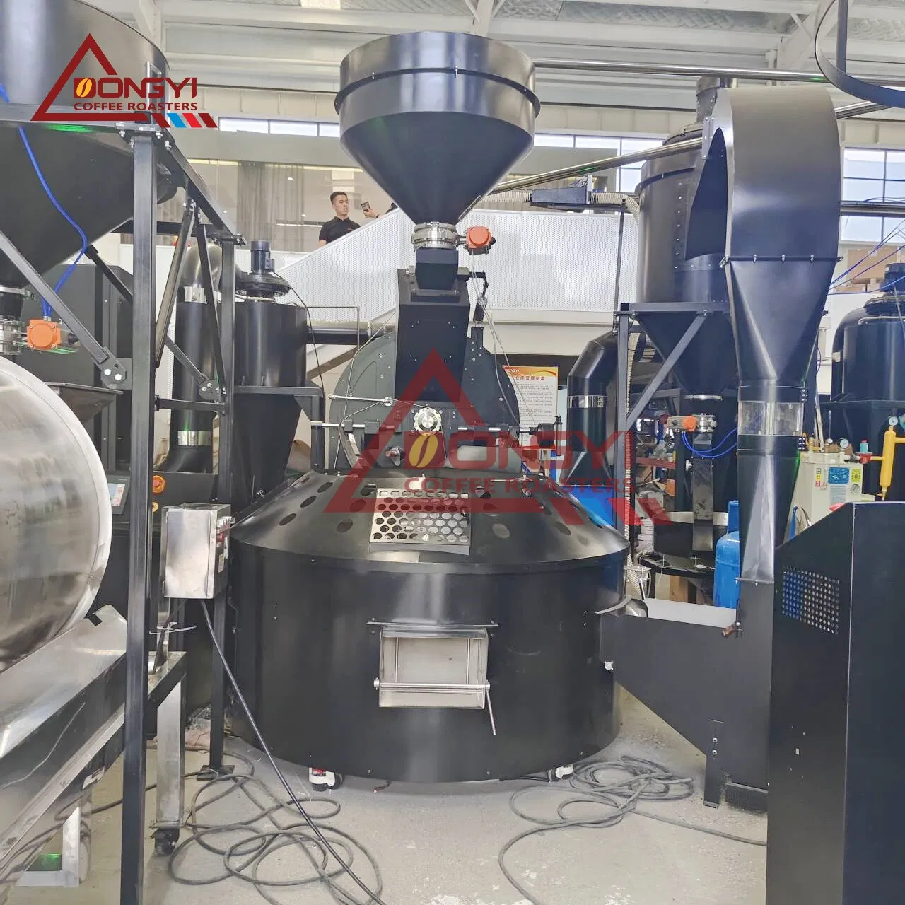 Dongyi 300kg 200kg 120kg Per Batch Industril Coffee Roasted Production Line 6-7t/Day