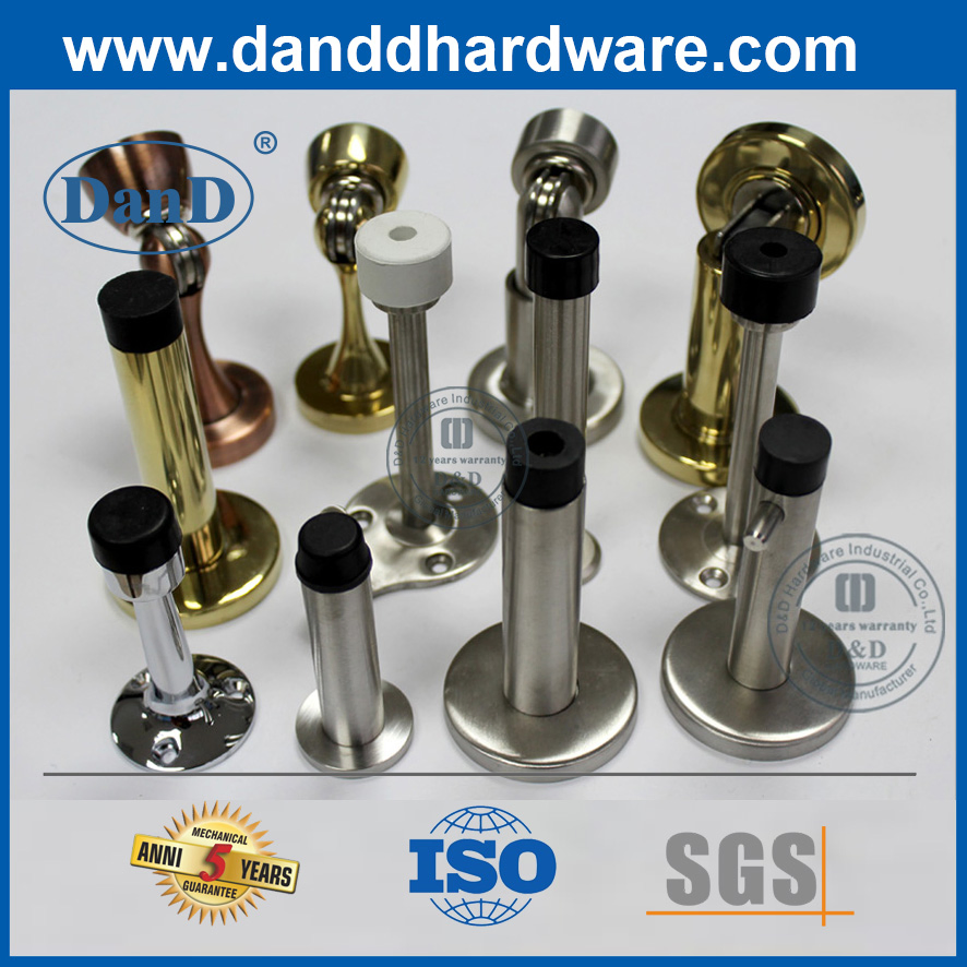 Stainless Steel 304 Nickel Floor Mounted Rubber Liding Door Stopper