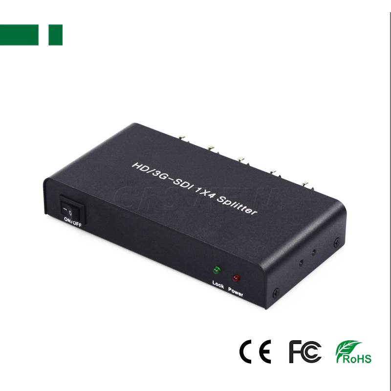 SDI-сплиттер 1x4, 3G/HD/SD-SDI, 1 вход, 4 выхода