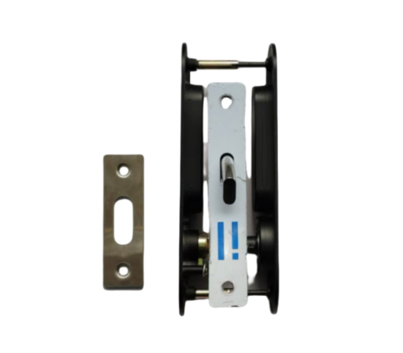 Sliding Folding Hook Door Lock Hidden Concealed Door Steel Lock Set with Key Wooden Bathroom for Cupboard Glass Cabinet Door