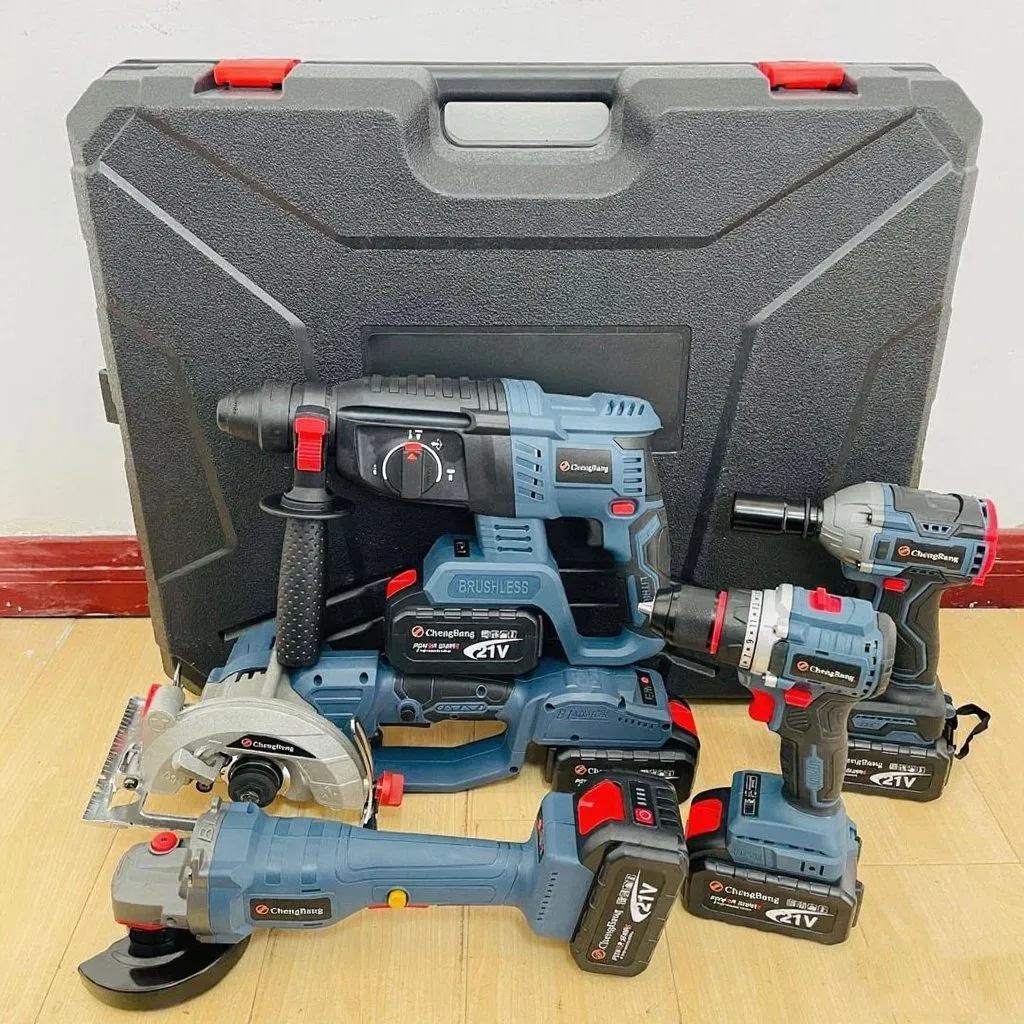 21V The Best Lithium Battery Cordless Brushless Electric Drill Tools Combo Set