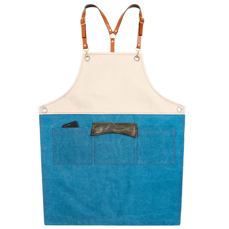 Coffee Shop Milk Tea Shop Hairdresser Chinese Restaurant Work Clothes Men and Women Canvas Apron Custom Logo (RS-AXE86)