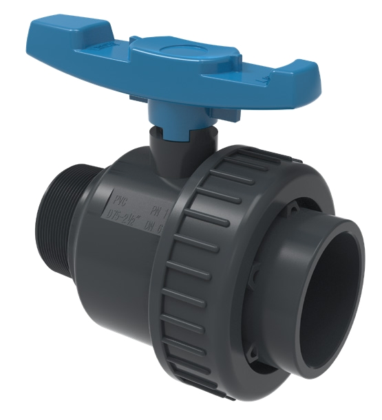 True-Union PVC Ball Valve Gray 1/2-4" for Crop Field Micro Irrigation Valve