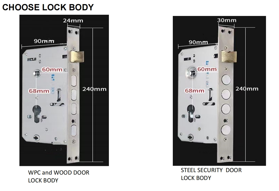 Fingerprint Aluminum Sliding Swing Door Lock Ttlock APP Unlock Digital Electronic Lock Key Card Code Glass Door Lock