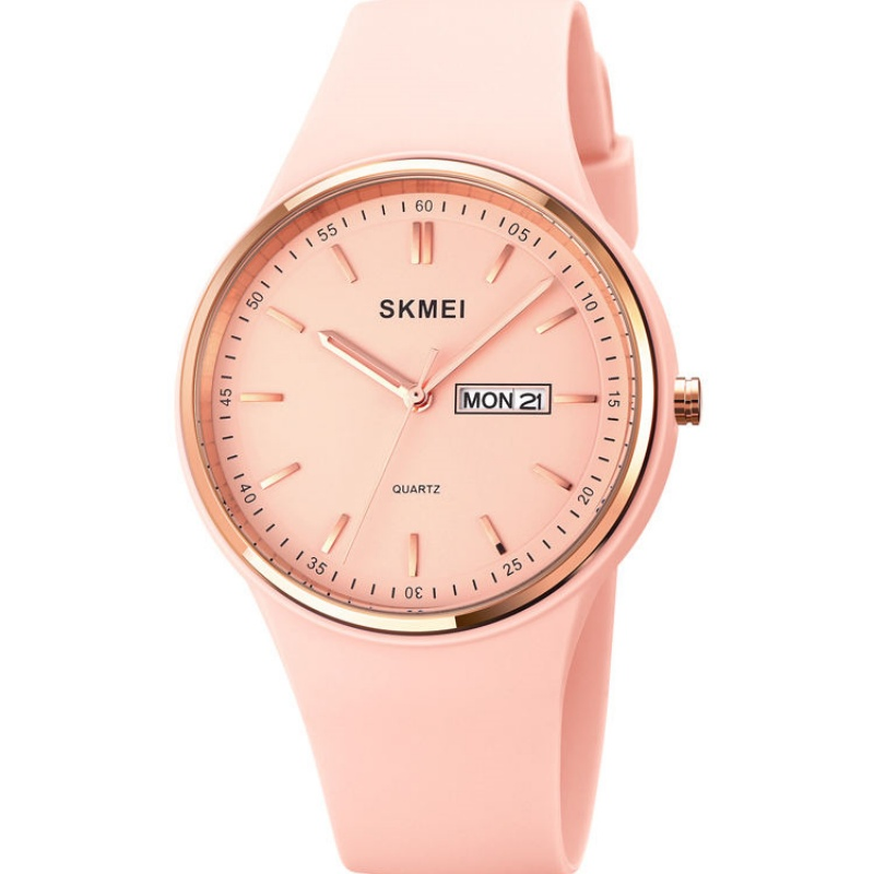 Skmei1747 Silicone Strap Plastic Quartz Analog Ladies Watch Simple Styles Watches