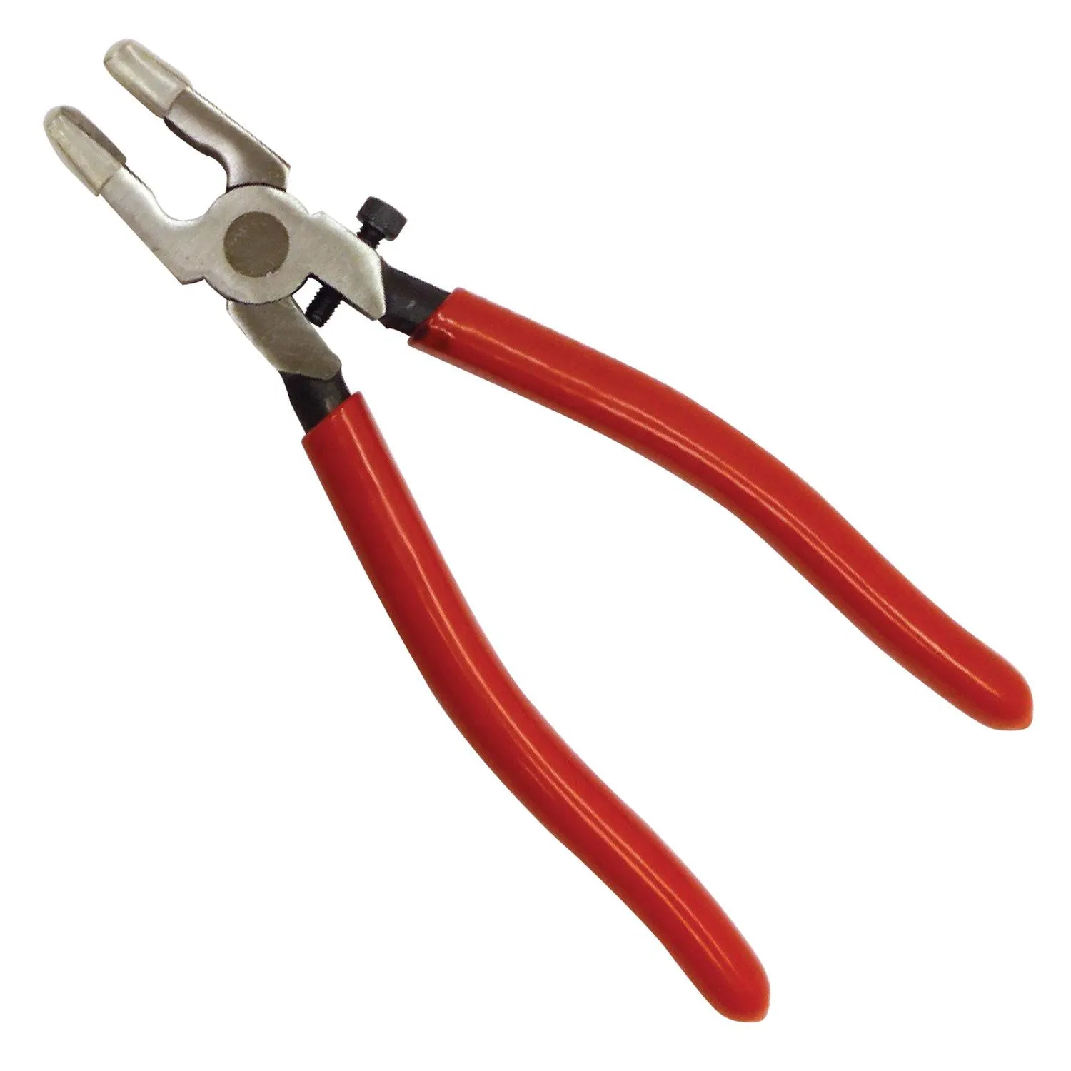 Pliers with Curved Jaws, Glass Running Pliers Heavy Duty with Rubber Tips