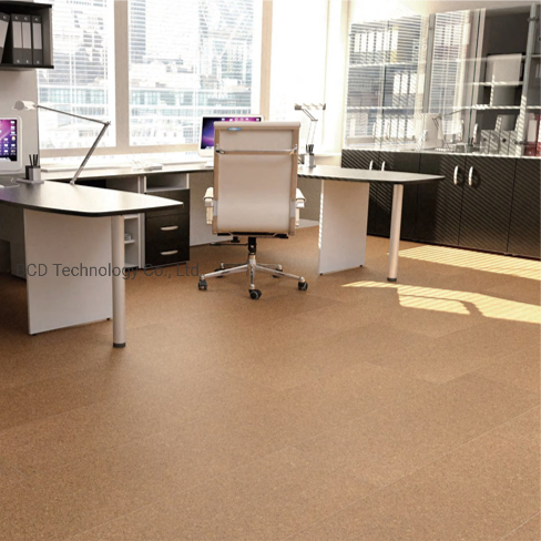 Custom Self-Adhesive Click Lock Cork Floor Yoga Studio Gym Insulated Cork Floor Soundproof