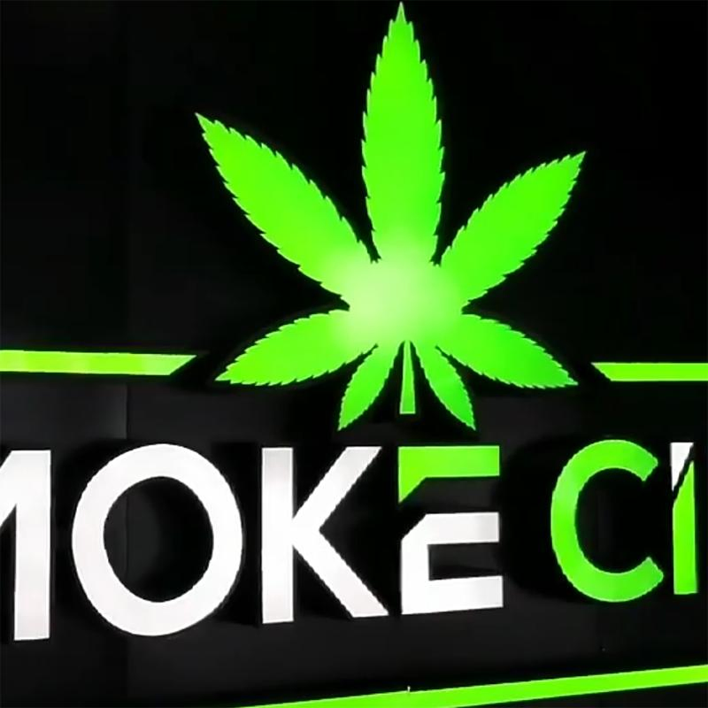 Custom LED Business Frontlit Acrylic Illuminated Store Signboard Waterproof Outdoor Advertising Sign for Smoke Shop