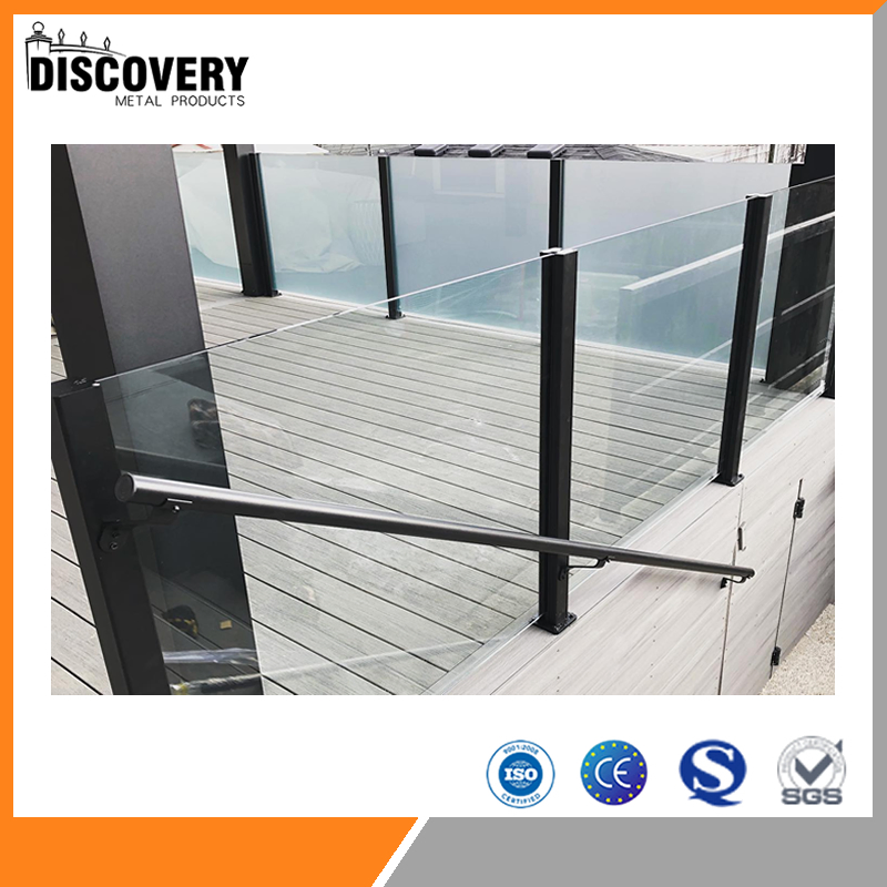 6mm Tempered Balcony Aluminum Stair Handrail Stainless Steel Railing Decking Decorative Indoor Staircase Glass Balustrade
