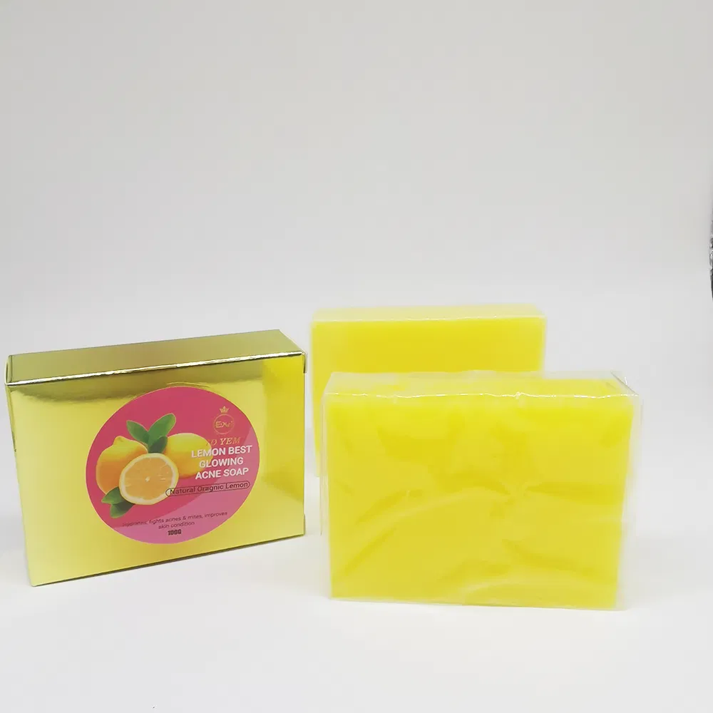 High Quality Glowing Skin Whitening Body Acne Removing Facial Soap Suitable Face Body Lemon Soap