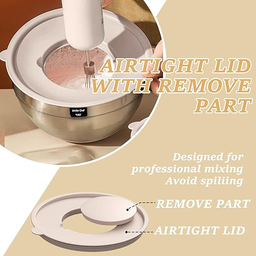 Airtight Stainless Steel Bowls Set, 26PC for Food Storage & Mixing