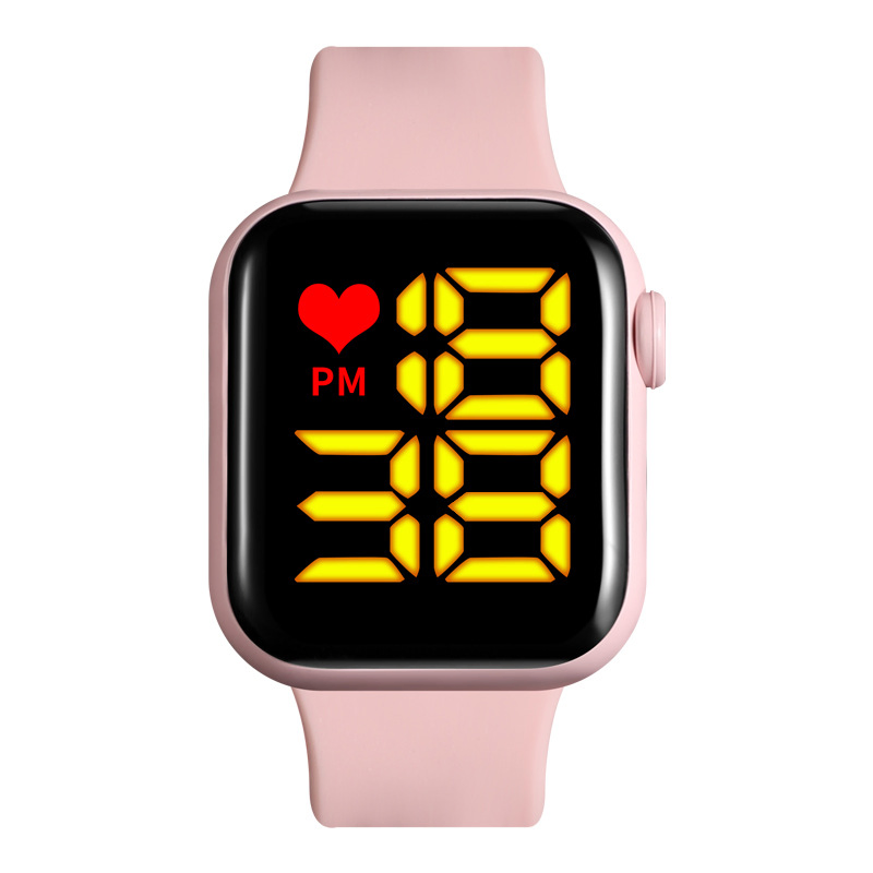 New Square Waterproof LED Electronic Watch for Male Female Students