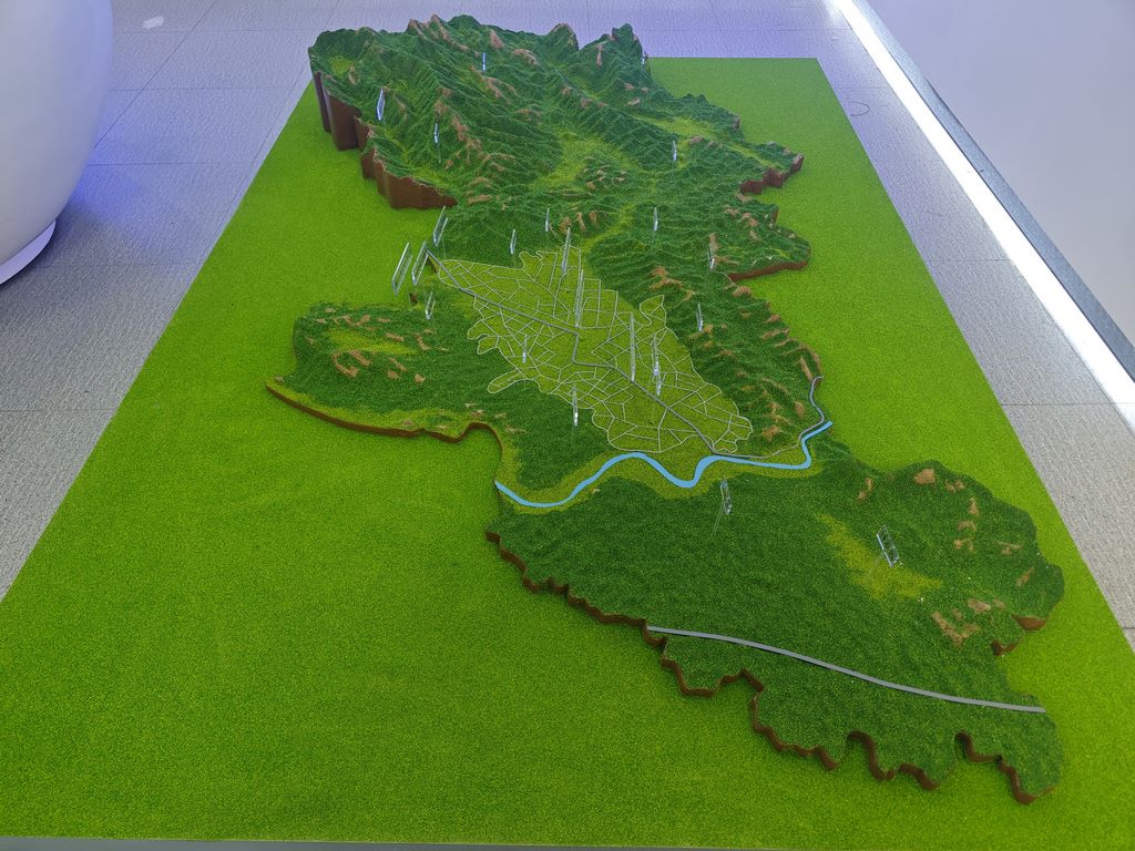 Unique Custom Terrain and Landform Simulation Model, Handcrafted for Offices