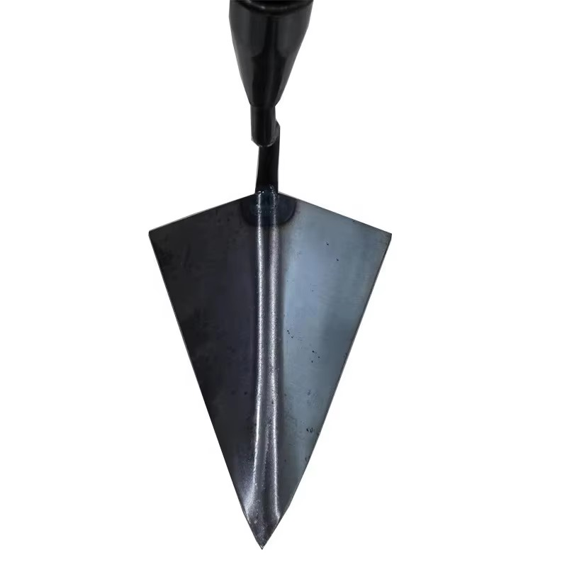 Manganese Steel Triangular Hoe Wood Handle Heat Treated Polished Trenching Tool