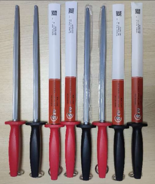 Oval Knife Sharpening Steel Sharpener Rod Stick File Butchers