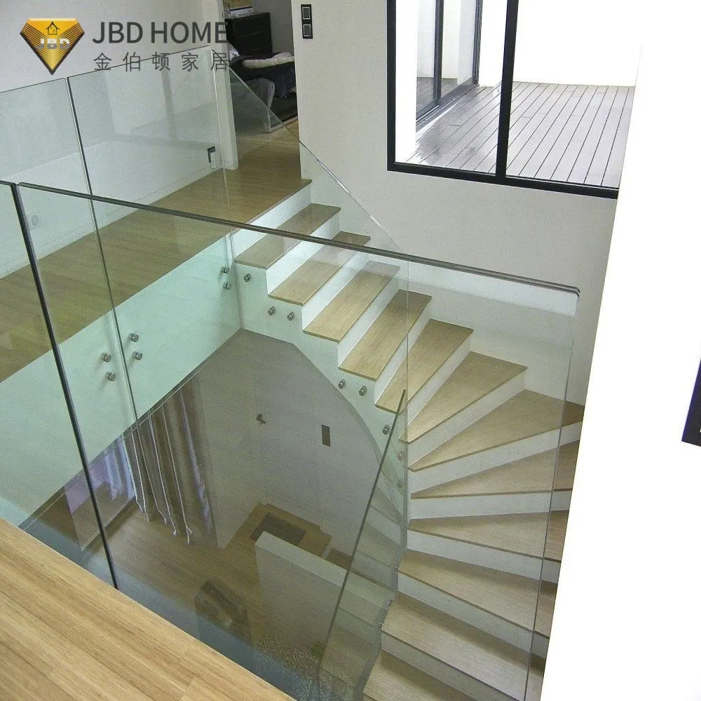 Outdoor Frameless Glass Railing System for Hotel Villa Apartment - Tempered Safety Glass with Aluminum U Channel Deck Balcony Railings