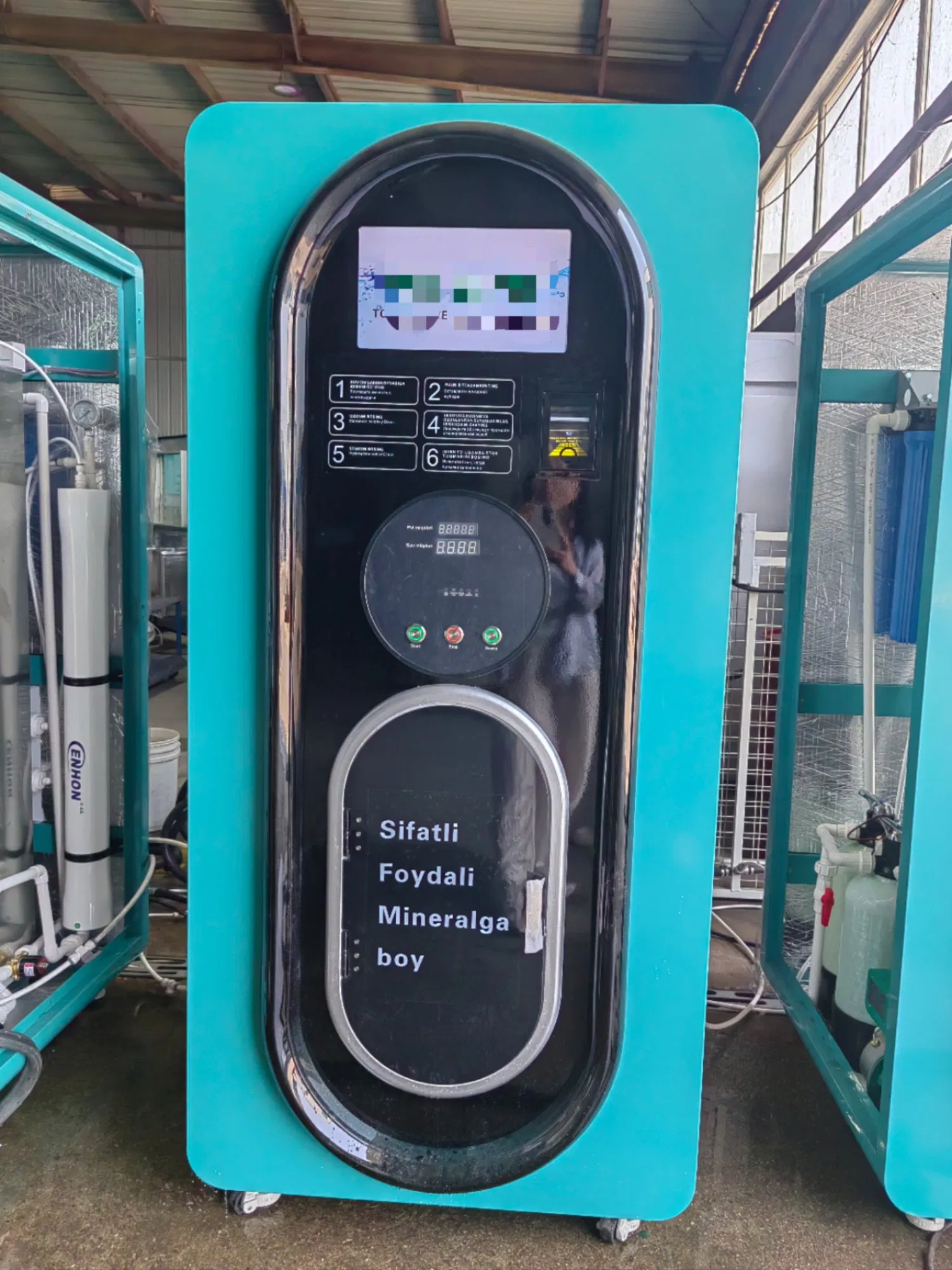 Water ATM Reverse Osmosis Outdoor Coin Operated Fully Automatic Purified Water Vending Machine for Drinking Water Directly Consumed Maquina Expendedora