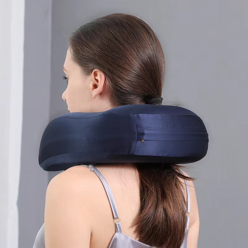 Custom 100% 6A Grade Mulberry Silk U-Shaped Pillow for Travel