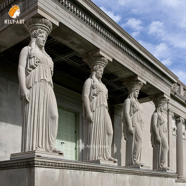Popular Antique Architecture Marble Lady Columns Marble Stone Roman Columns