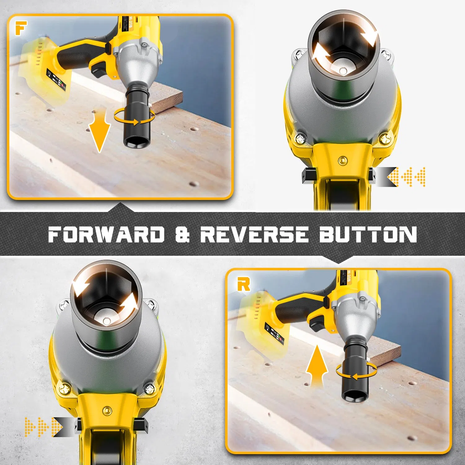 20V Cordless Wrench, Impact Wrench, 430nm, 3 in 1 Impact Gun, Electric Drill, Electric Impact Wrench Set for Car, Support OEM/ODM