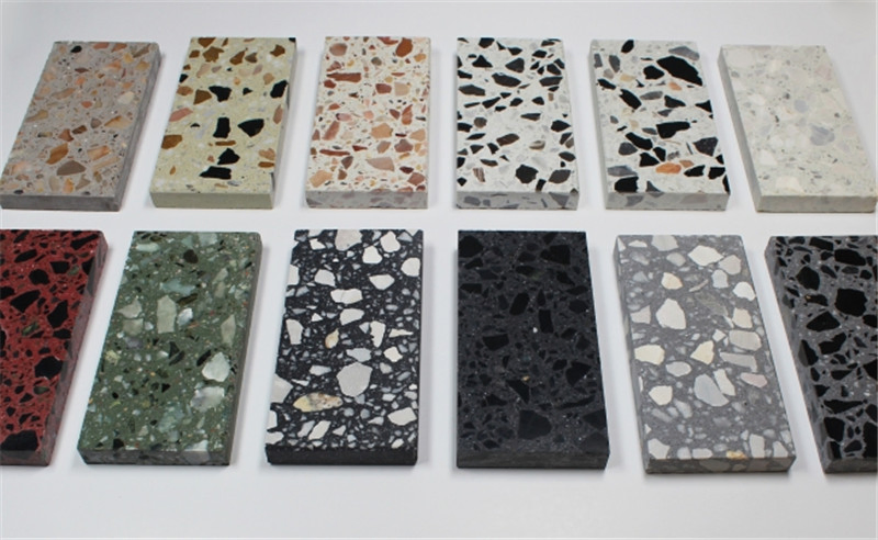 Luxury Star Hotel Bathroom Wall Decor Artificial Stone White Terrazzo