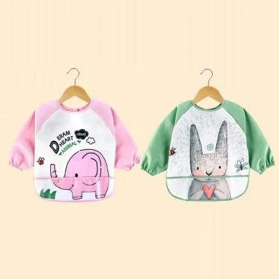 Baby Reusable Waterproof Bib for Kids with Sleeves