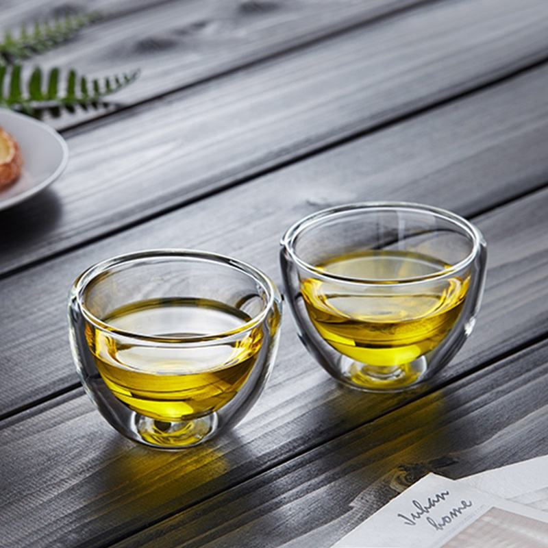 Shot Glasses Double Wall Wine Glasses 30ml Sipping Liqueur Glass