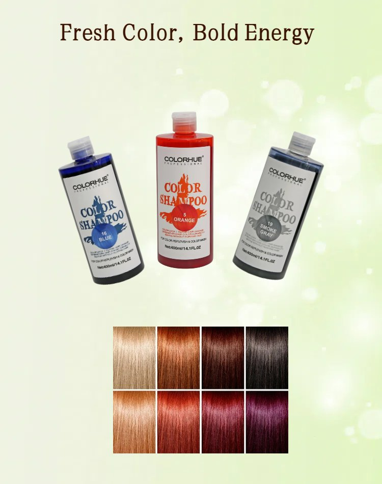 Semi-Permanent Hair Color Wash Shampoo with 20 Colors for Hair Color Changing