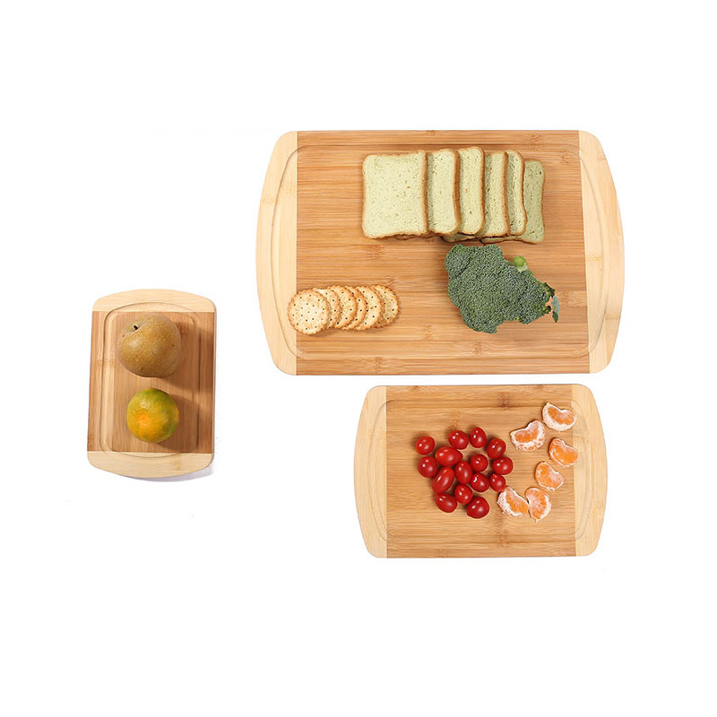 Stylish Two-Tone Bamboo Cutting Board for Culinary Enthusiasts