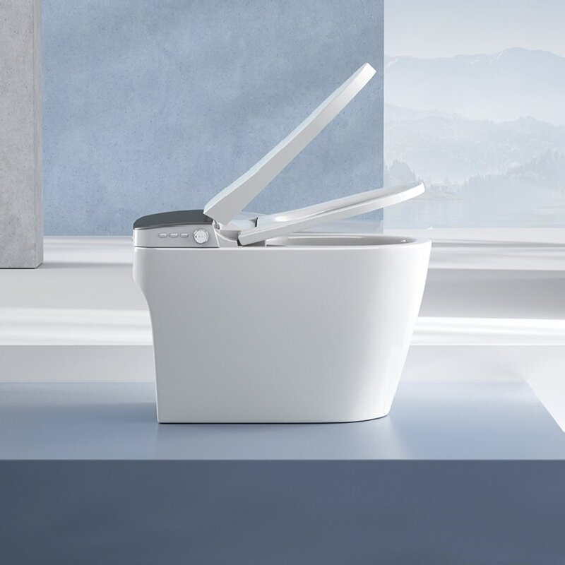 New Inodoro Power-Free Smart Ceramic Toilet Bowl with Mechanical Water Tank