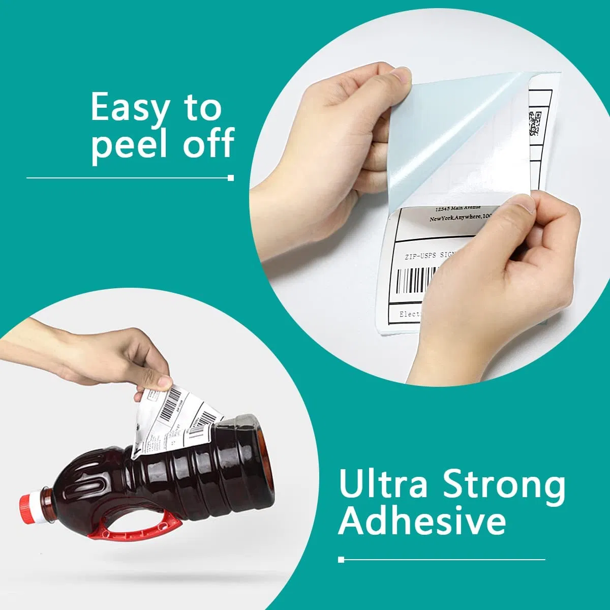 Customize Folded Address Label Roll Fanfold Self Adhesive Shipping 4X6 Direct Thermal Label