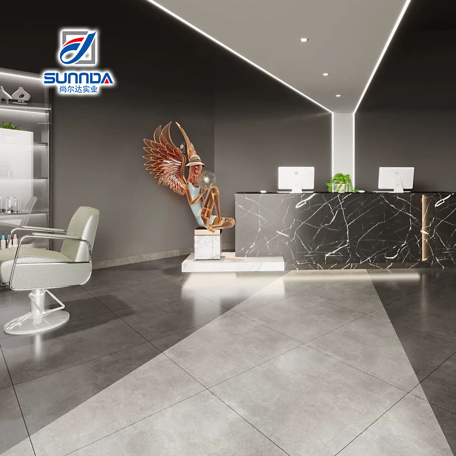 Керамогранитная плитка 600x1200 мм матовая серая антискользящая