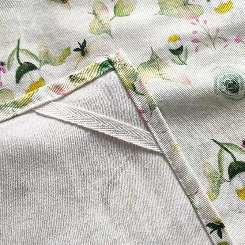 High Quality Custom Pretty 100% Cotton Digital Printed White Kitchen Dish Tea Towels Set