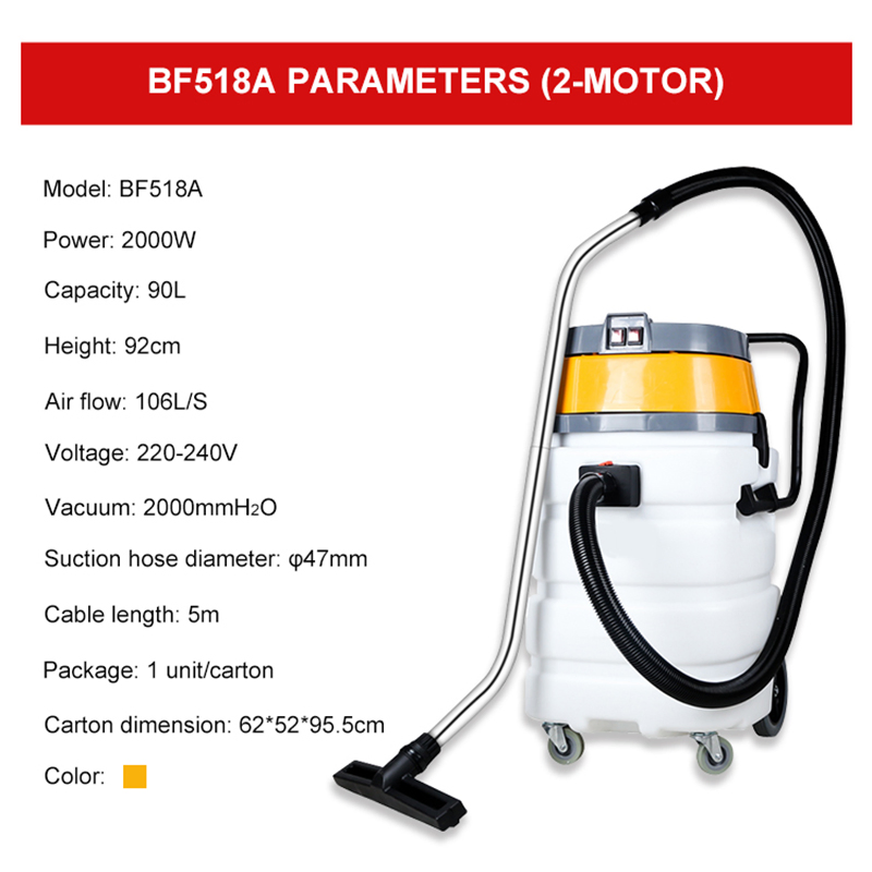 Hot Selling Wet/Dry Vacuum Cleaner/Cleaning Machine for Auto Garage with 90L Capacity