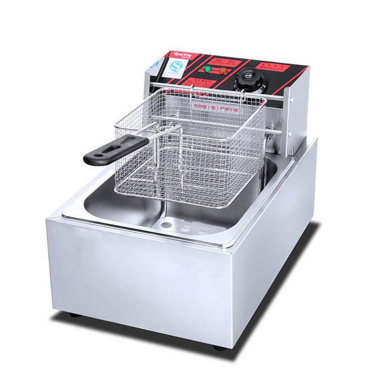 Countertop 1-Tank 1-Basket Electric Fryer Machine Potato Chips Fryer Machine