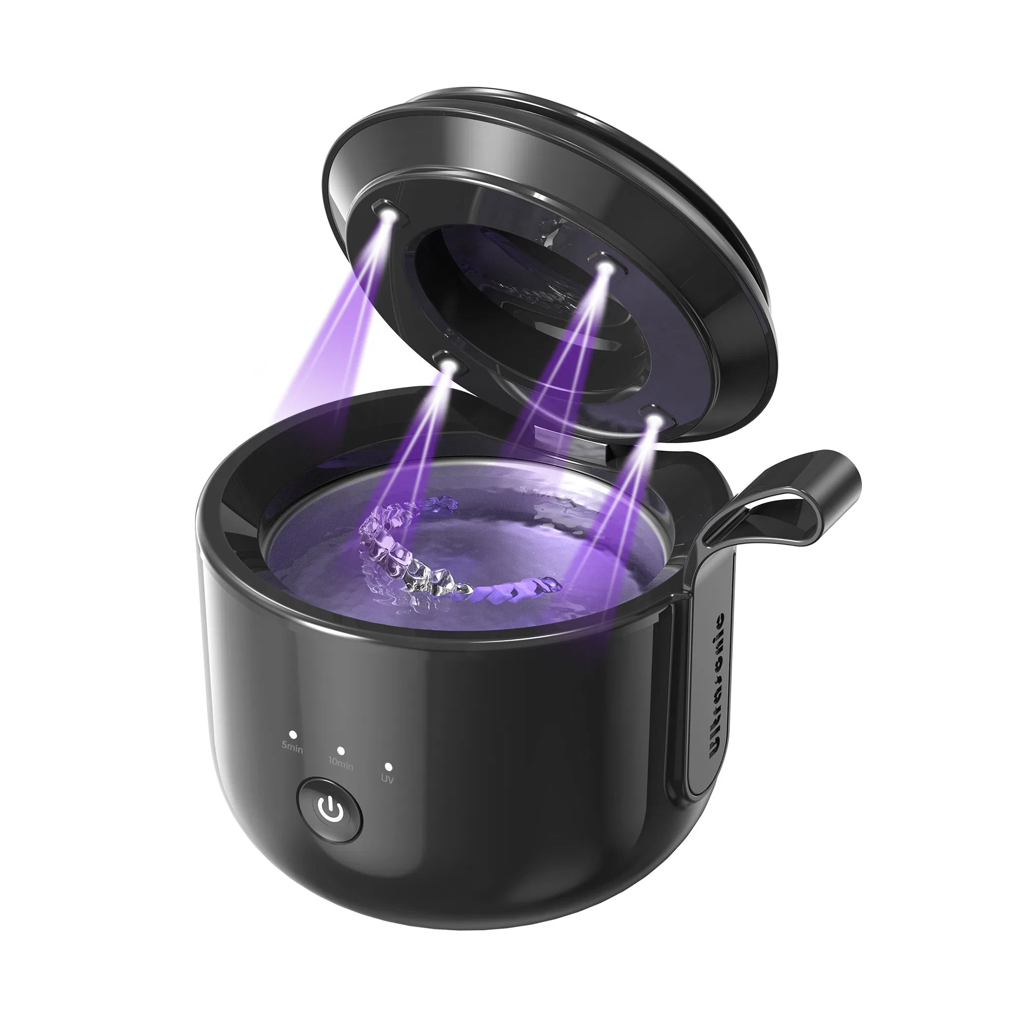 Aligner Denture Mouth Guard Cleaning Mini Ultrasonic Cleaner Portable with UVC