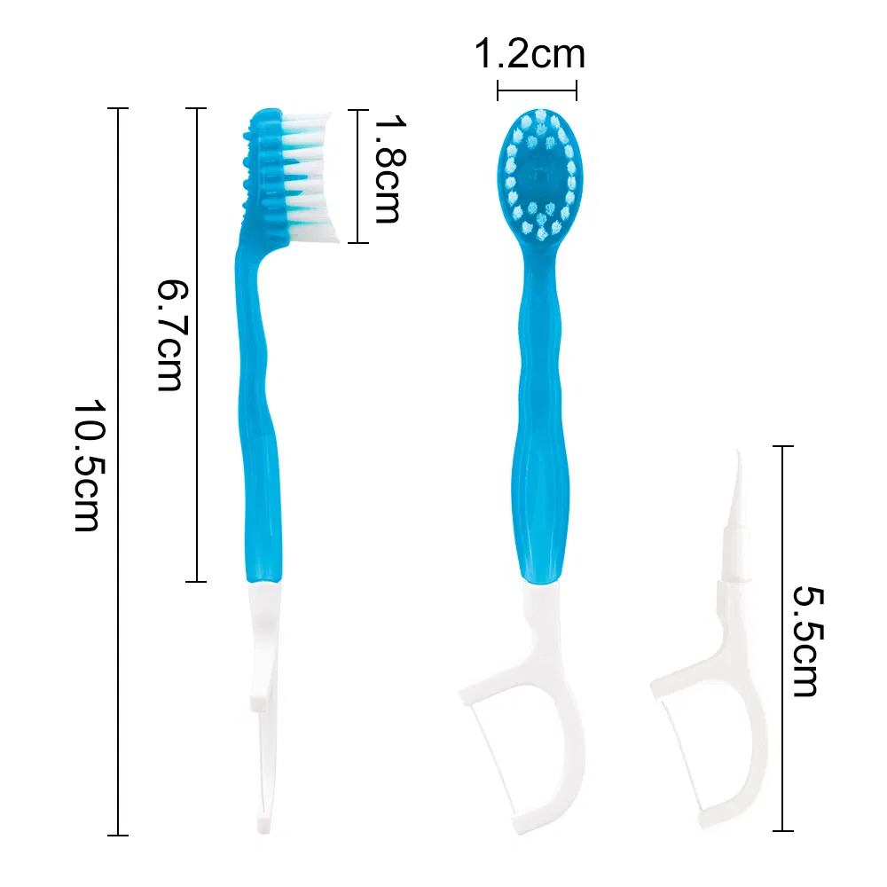 5-in-1 Travel Portable Disposable Mini Toothbrushes with Toothpaste and Dental Floss Picks