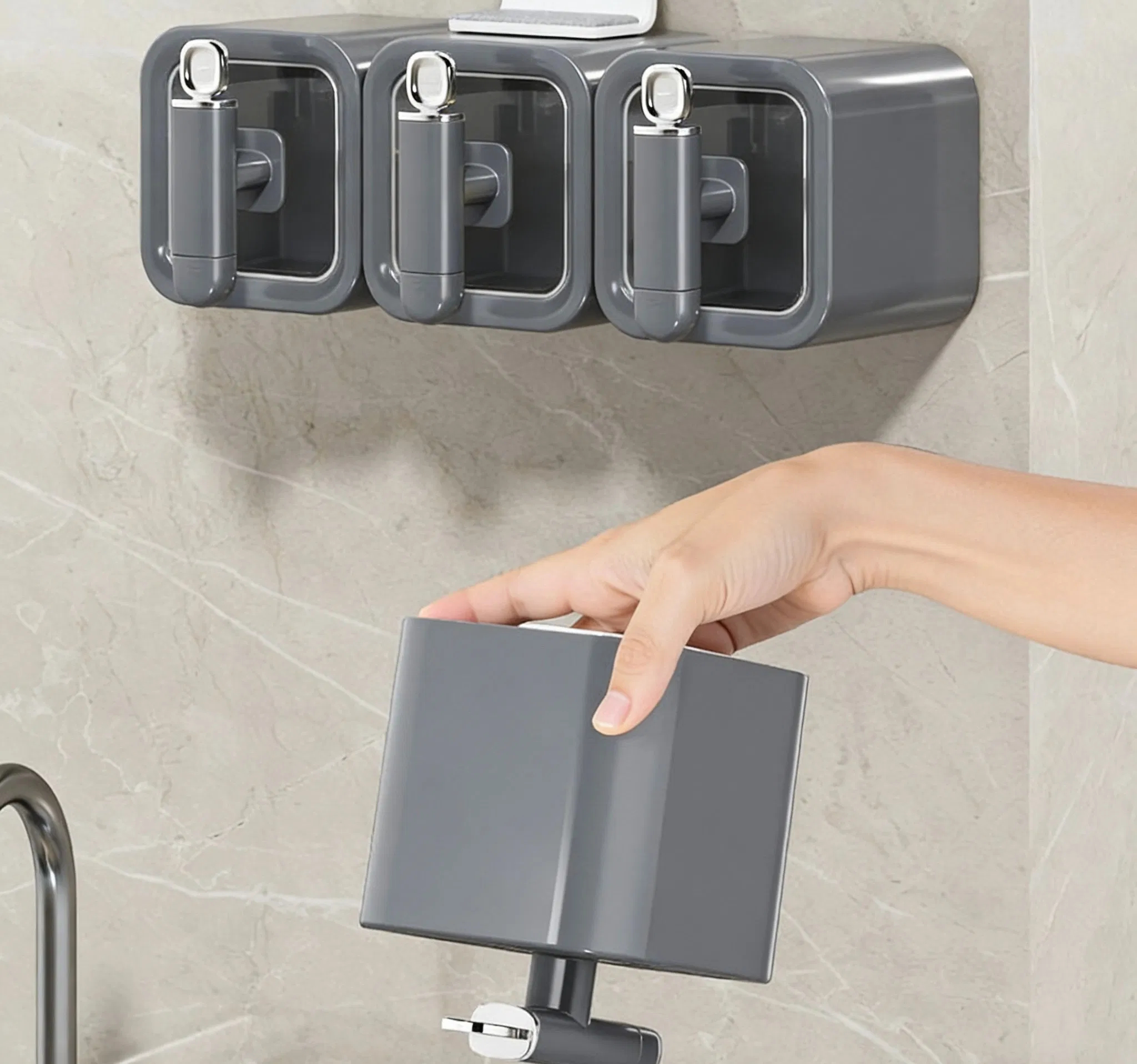 Wall-Mounted Spice Box, Kitchen Salt Seasoning Jar Storage Box, Multi-Functional Spice Rack, Sealed Jar